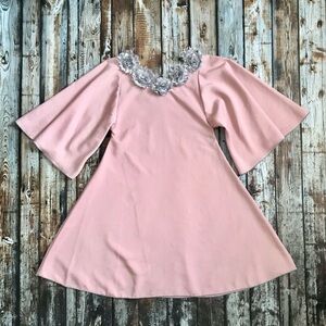 Mia Belle Couture Rosette Pink Dress